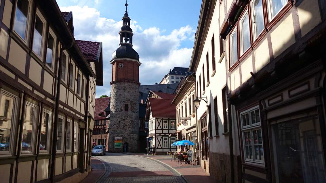 Fachwerkstadt Stollberg mit Schloss